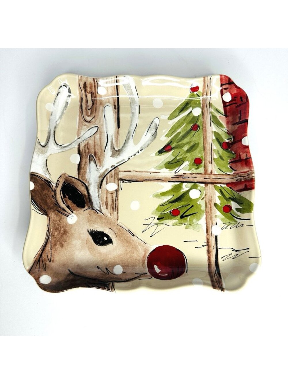 Casa Stone Casafina Deer Friends Dish Sara Henry  Portuguese Stoneware Rudolph